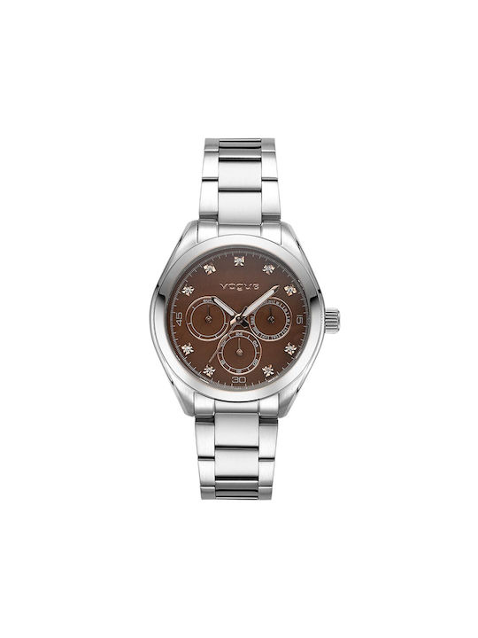 Vogue Wimbledon Multifunction Uhr mit Silber Metallarmband