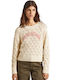 Pepe Jeans Damen Langarm Pullover Baumwolle Beige