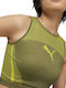 Puma Women's Athletic Crop Top Sleeveless Green