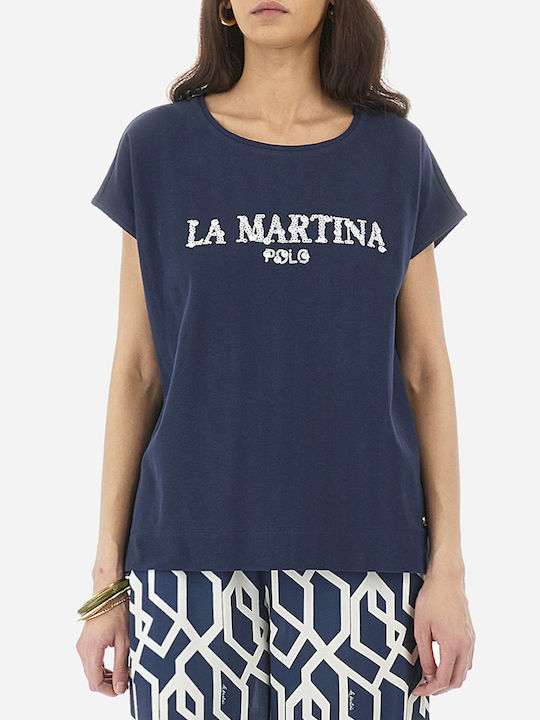 La Martina Feminin Tricou Albastru marin