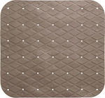 Spitishop Bathtub Mat with Suction Cups Brown 50x50cm