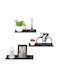 Raft De Perete Negru 40x9.5x2.5cm