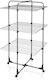 Leifheit Classic Tower Folding Floor Clothes Drying Rack for Balcony Metallic with Wheels with Hanging Length 27m