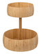 Atmosphera Fruit Bowl made of Bamboo 2 Levels Beige 29x29x35.5cm