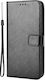 Crazy Horse Brieftasche Synthetisches Leder / Kunststoff / Silikon Schwarz (Redmi Note 13 Pro 5G / Poco X6)