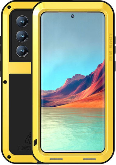 Love Mei Back Cover Metalic Galben (Galaxy S22 Ultra 5G)