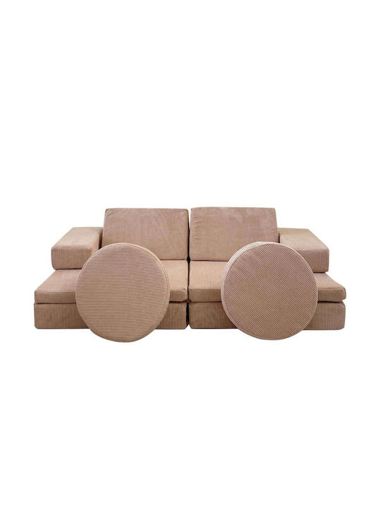 Παιδικό Καναπεδάκι Puzzle Ροζ 140x70x46εκ.