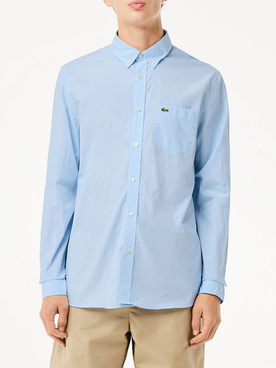 Lacoste Long-sleeved Cotton Shirt Checked Light...