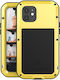 Love Mei Back Cover Μεταλλικό Κίτρινο (iPhone 12 / 12 Pro)