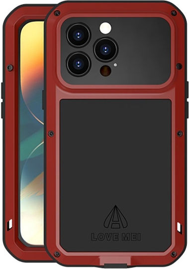 Love Mei Back Cover Μεταλλικό Κόκκινο (iPhone 14 ProXiaomi 14 Pro)
