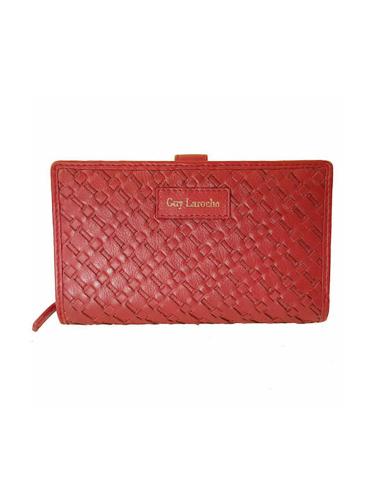 Guy Laroche Large Leather Women's Wallet with RFID Red