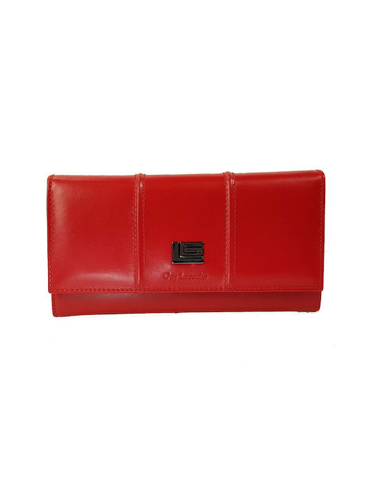 Guy Laroche Μεγάλο Δερμάτινο Γυναικείο Πορτοφόλι με RFID Κόκκινο