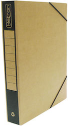 Metron Kraft Paper File Box with Rubber Band 33x5x25cm
