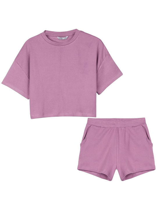 Tiffosi Kids Set with Shorts Summer 2pcs Pink