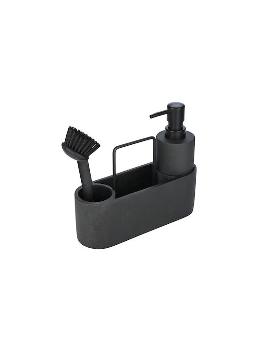 Estia Dispenser Plastic with Sponge Holder Black 250ml