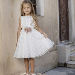 Baby Bloom White Tulle Baptism Dress