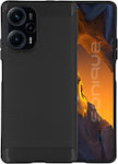 Sonique Carbon Brushed Back Cover Σιλικόνης Μαύρο (Poco F5 / Redmi Note 12 Turbo)