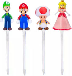 Toothpicks for Party 4pcs Super Mario Luigi