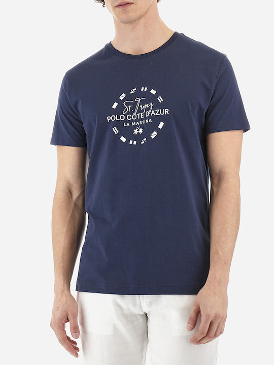 La Martina Men's Short Sleeve T-shirt NavyBlue