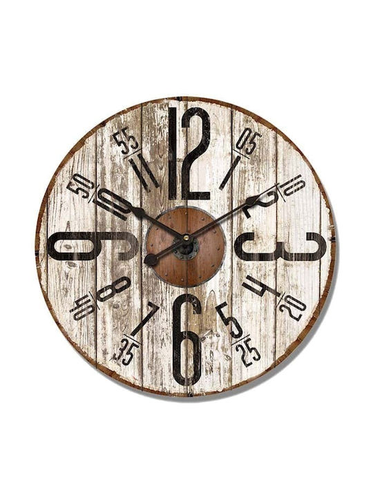 Artekko Antique Wall Clock Wooden Brown