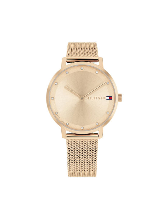 Tommy Hilfiger Pippa Watch with Pink Gold Metal Bracelet