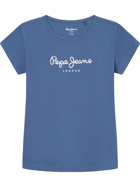 Pepe Jeans Kinder-T-Shirt Blau HANA GLITTER