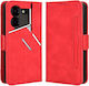 Tecno Book Synthetic Leather / Plastic / Silicone Red (Realme 5 Pro)