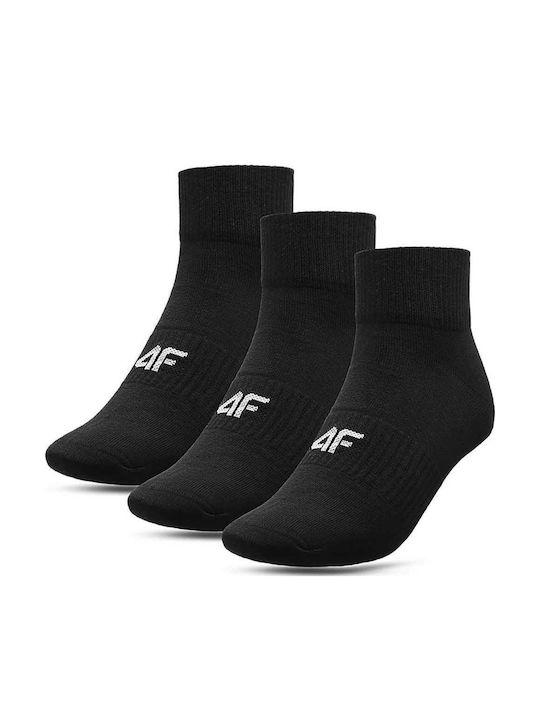 4F Αθλητικές Κάλτσες Μαύρες 3 Ζεύγη
