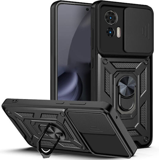 Задна корица Пластмаса / Силикон / Метал Черен (Motorola Edge 30 Neo 5G)
