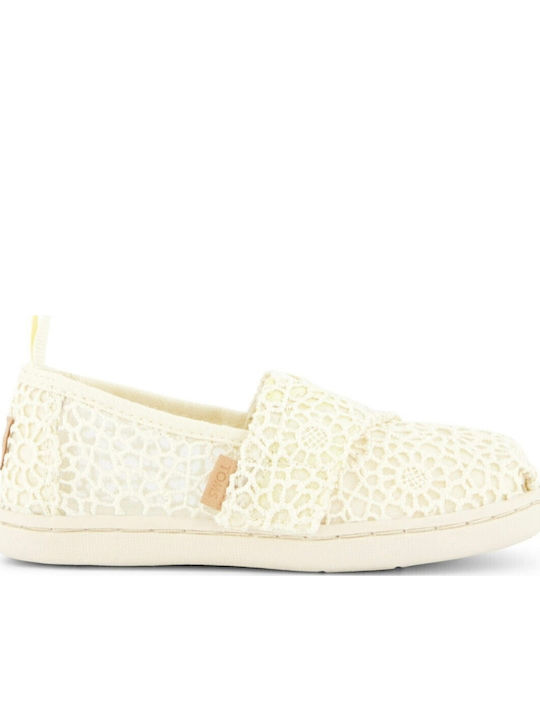 Kids Espradrilles with Hoop & Loop Closure Beige Alpargata