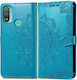 Erbord Book Synthetic Leather / Plastic / Silicone Blue (Moto E20)