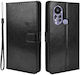 Crazy Horse Wallet Synthetic Leather / Plastic / Silicone Black (Infinix Hot 11s)