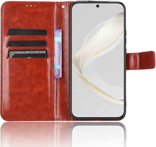 Crazy Horse Wallet Synthetic Leather / Plastic / Silicone Brown (Huawei Nova 11 Pro)