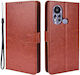 Crazy Horse Wallet Synthetic Leather / Plastic / Silicone Brown (Infinix Hot 11s)