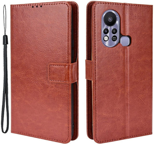 Crazy Horse Wallet Synthetic Leather / Plastic / Silicone Brown (Infinix Hot 11s)