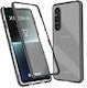 Back Cover Tempered Glass / Plastic Magnetic Negru (Xperia 1 V)