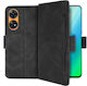 Book Piele artificială / Plastic / Silicon Negru (Oppo Reno8 T)