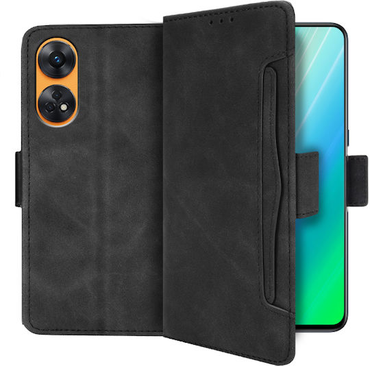 Book Piele artificială / Plastic / Silicon Negru (Oppo Reno8 T)