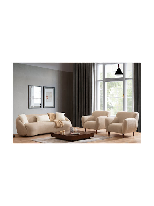 Napoli Three-Seater Couch Cappuccino 230x94x75 cm