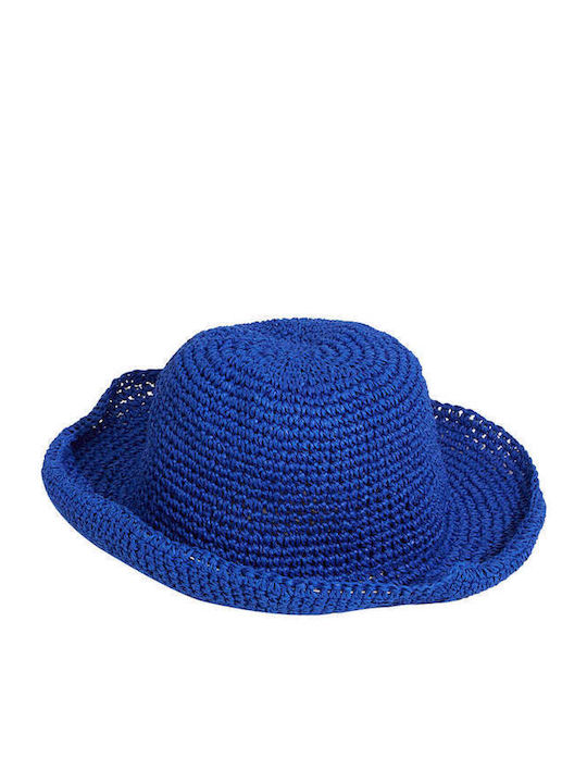 Achilleas Accessories Γυναικείο Ψάθινο Καπέλο Μπλε