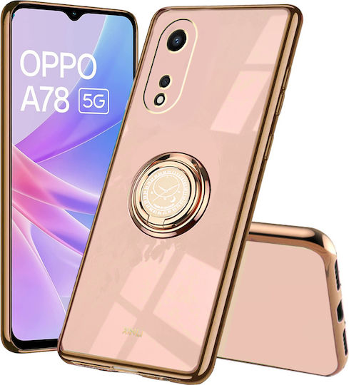 Oppo Electro Ring Back Cover Ροζ (Oppo A78 5G)