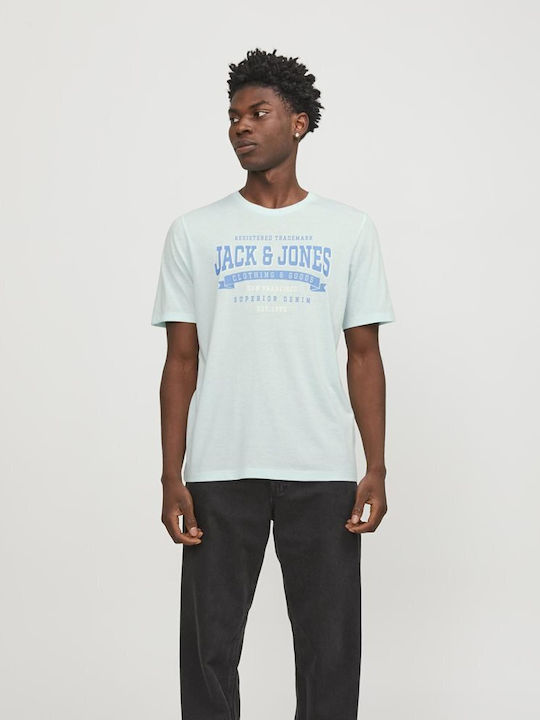 Jack & Jones Men's Short Sleeve Blouse Light Blue