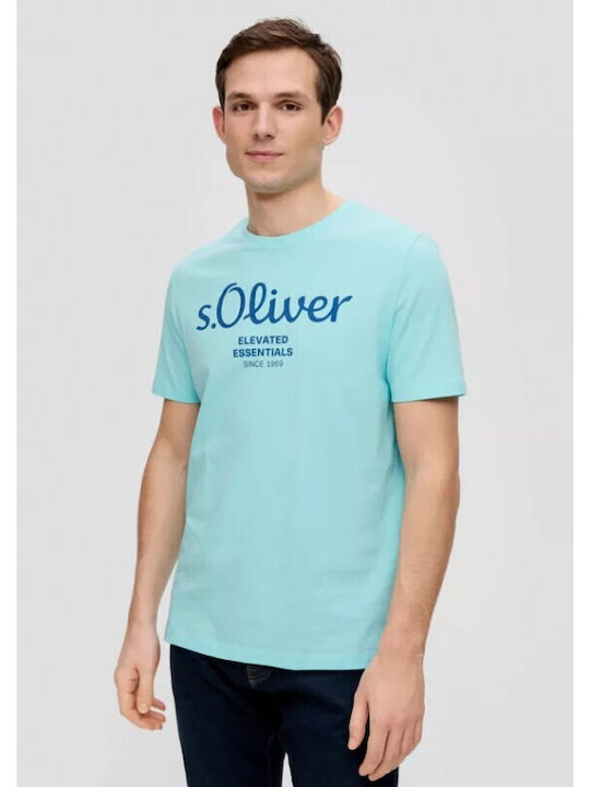 S.Oliver Men's Short Sleeve Blouse Turquoise