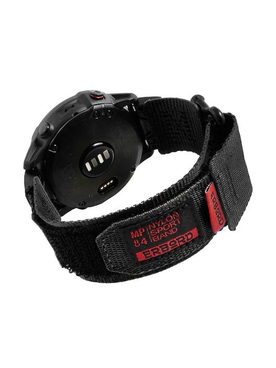 Erbord Curea Piele Negru (Fenix 5 / 5 Plus / 6 / 6 Pro / 7 / 7 Pro / 8 (47mm))