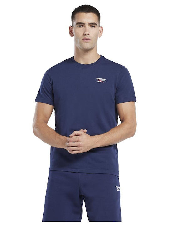 Reebok Herren Sport T-Shirt Kurzarm Blau