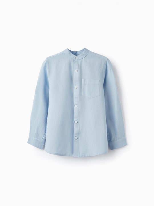 Zippy Kids Linen Shirt Light Blue