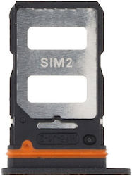Υποδοχή Κάρτας Sim Μαύρο για Poco X5 Pro