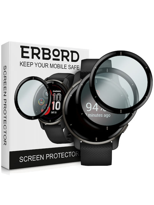 Erbord Full Face Tempered Glass για το Garmin Venu 2 Plus 1τμχ