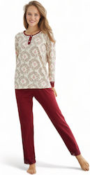 Sexen Winter Women's Pyjama Set Ecru