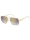 Carrera Men's Sunglasses With Gold Metallic Frame And Grey Gradient Lens